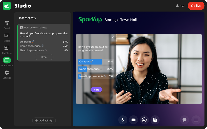 Interactivité Sparkup