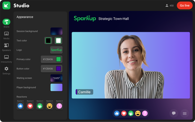Webinar Studio Sparkup - branding